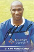 Football Les Ferdinand signed 6x4 Leicester City colour photo. Leslie Ferdinand MBE (born 8 December