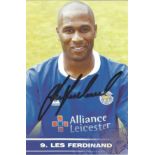 Football Les Ferdinand signed 6x4 Leicester City colour photo. Leslie Ferdinand MBE (born 8 December