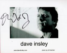 Dave Insley signed 12x8 black and white photo. Dave brought his musical stylings from the