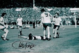 Charlie George signed Arsenal 12x8 black and white photo. Frederick Charles George (born 10