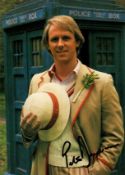 Peter Davison signed Dr Who 6x4 colour photo. Peter Malcolm Gordon Moffett (born 13 April 1951),