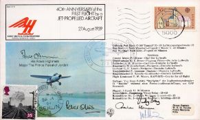 Prince Faisal of Jordan signed rare 1979, 40th ann first jet flight RAF cover. Only 10 signed.