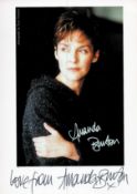 Amanda Burton signed 6x4 colour photo. Irene Amanda Burton (born 10 October 1956) is a Northern