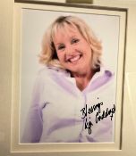 Liza Goddard Hand signed 10x8 Colour photo in light wood effect Frame Measuring 17. 5x14. 5 Overall.