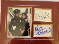 Police Academy, 14x11 inch professionally mounted display containing the autographs of Steve