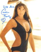 007 Bond girl Caroline Munro signed 8x10 The Spy Who Loved Me photo. Good condition. All