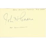 John Cordle politician signed album page with biography. Political Historic Autograph. Good