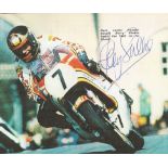 Barry Sheene Motorcycle legend signed inside TV Sports book. Signed on action photo. Good condition.