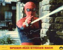 Spiderman, 8x10 photo signed by actor Nicholas Hammond. Good condition. All autographs come with a