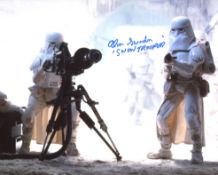 Star Wars A New Hope photo signed by Stormtrooper Alan Swaden. Good condition. All autographs come