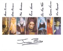 Star Wars 8x10 photo signed by actor Jerome Blake who has also signed all of the character names