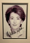 Dame Maureen Lipman DBE Hand signed 6x4 Black and White Photo in grey metal look Frame measuring