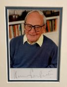 Harry Carpenter OBE Hand signed 5. 5x4 Colour Photo in blue wooden frame measuring 14. 5x12 Overall.