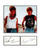 Susan Sarandon and Geena Davis (Thelma and Louise) autograph mounted display, photo included. 16 x