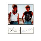 Susan Sarandon and Geena Davis (Thelma and Louise) autograph mounted display, photo included. 16 x