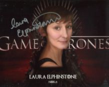 Game of Thrones TV series photo signed by actress Laura Elphinstone. Good condition. All