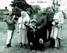 Actor Frank Williams signed 10 x 8 inch black and white photo with the cast of BBC sitcom Dads Army.