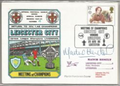 Football Martin Henderson signed Leicester City v Liverpool Meeting of Champions FDC PM 23 AUG 80