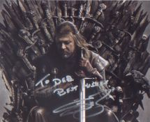 Game of Thrones signed Sean Bean 10x8 picture in character. Good condition. All autographs come with