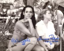 007 James Bond Thunderball photo signed by both Martine Beswick and Luciana Paluzzi. Good condition.