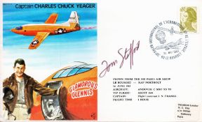 Astronaut Thomas P Stafford signed Captain Charles Chuck Yeager flown FDC PM International De L