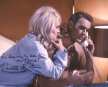 007 Bond girl, lovely 8x10 photo signed by Goldfinger actress Shirley Eaton who has also added her