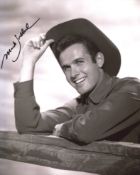 Mark Goddard signed 8x10 photo from the 60's cowboy series Johnny Ringo. Good condition. All