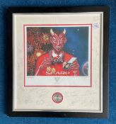 Abracadabra Manchester United Hand Signed LITHOGRAPH Limited edition number 9 of 100 produced,