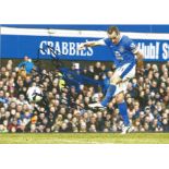 Football Leon Osman signed 12x8 colour photo pictured in action for Everton. Leon Osman born 17