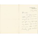 John Chalmers 1909 handwritten letter. This popular and influential Scottish theologian was a