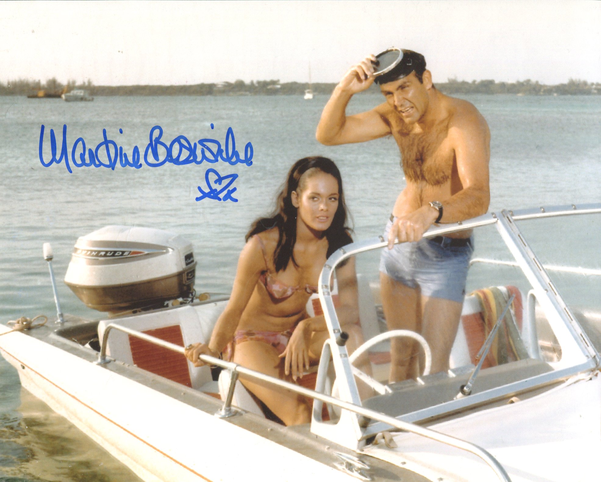 007 James Bond Thunderball photo signed by Bond girl Martine Beswick. Good condition. All autographs