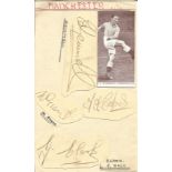 Multi signed Man City album page from 1945/46. Signatures included are Eric Gemmell, Tommy Capel,