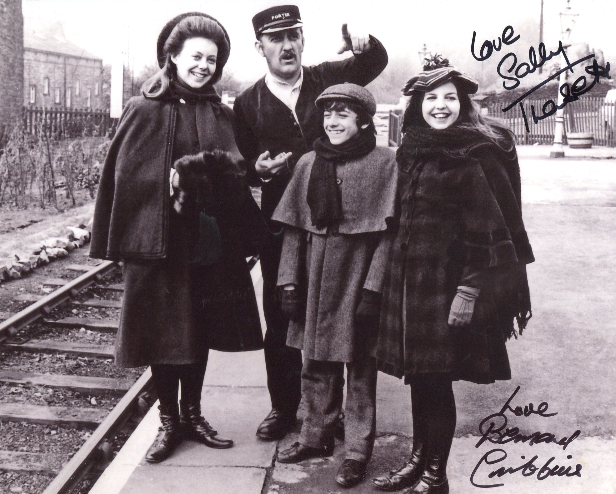 The Railway Children. 8x10 photo signed by Bernard Cribbins and actress Sally Thomsett. Good