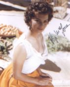 Sophia Loren signed 10x8 picture. Good condition. All autographs come with a Certificate of