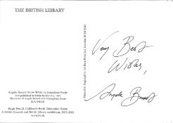 Angela Barrett signed Snow White - British library postcard. British artist and illustrator. She has