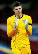 Nick Pope signed England 12x8 colour photo. Nicholas David Pope (born 19 April 1992) is an English