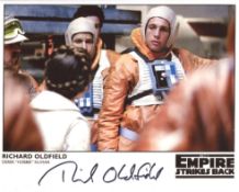 Star Wars 8x10 photo from The Empire Strikes Back, signed by B-Wing pilot Richard Oldfield. Good