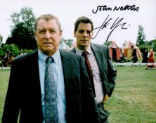 John Nettles and John Hopkins signed Midsomer Murders 10x8 colour photo. Good condition. All