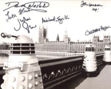 Doctor Who 8x10 photo signed by SIX stars of the series Isla Blair, Julian Glover, Derren Nesbitt,