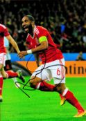 Football Ashley Williams signed 12x8 colour photo pictured celebrating while playing for Wales.