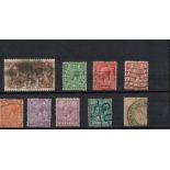 GB GV 9 Stamps On Stockcard. Good condition. We combine postage on multiple winning lots and can