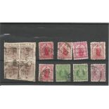 New Zealand pre 1909 stamps on stockcard. 12 stamps. Good condition. We combine postage on