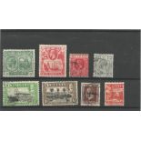 St Kitts, Nevis, St Helene, St Lucia and Samoa pre 1936 stamps on stockcard. 8 stamps. Good