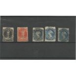 Nova Scotia pre 1936 stamps on stockcard. 5 stamps. Good condition. We combine postage on multiple