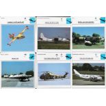 Bundle Of 10 War Plane Collectors Club Cards inc Fighters, Seaplanes, Helicopters. Good condition.