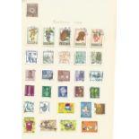 World stamp collection on 7 loose album pages. Amongst countries included are North Korea. Good