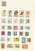 World stamp collection on 7 loose album pages. Amongst countries included are North Korea. Good