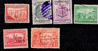 Newfoundland , New Guinea 6 Stamps Pre 1936 On Stockcard. Good condition. We combine postage on