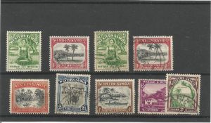 West Samoa pre 1936 stamps on stockcard. 9 stamps. Good condition. We combine postage on multiple