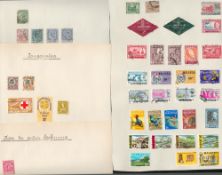 BCW stamp collection on 22 loose album pages. Includes Barbados, North Borneo, South Africa. Good